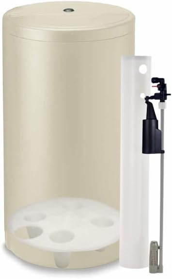 Salt grid included! AFWFilters 18"x40" Water Softener Salt Tank Brine Tank with Safety Float Assembly Included, Fleck Water Softener Tank Replacement (Blue)