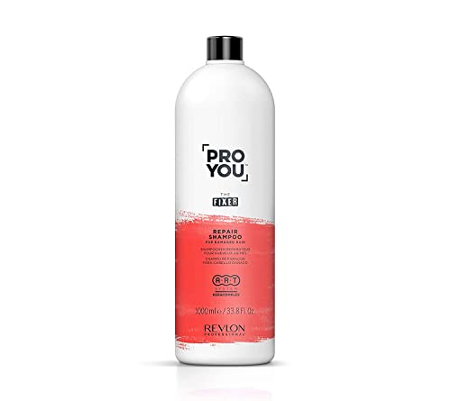 Revlon Professional ProYou Champú Reparador para Cabello Dañado con KeraComplex, Suavidad y Brillo Instantáneo, 100 ml, Gama Reparadora The Fixer Cover