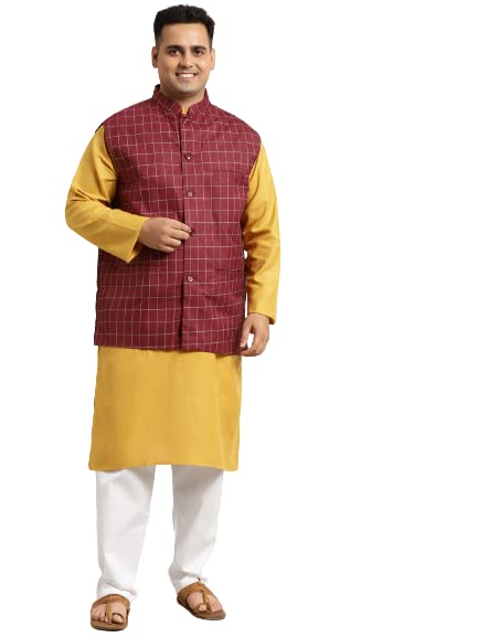 Image of SOJANYA Men Kurta Pyjama With Nehru Jacket