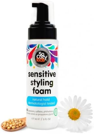 SO COZY Kids Mousse, Sensitive Styling Foam, Helps Tame Frizz, 6 Fl Oz Pump