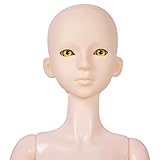 Proudoll Customized 1/3 BJD Doll Body 60cm 24Inches Ball Jointed SD Dolls Joints Move PVC DIY Doll White Skin Optional Eye Colors (Male, Yellow)