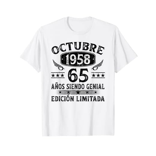 Regalo 65 Años Cumpleaños Hombre Hecho En Octubre 1958 Camiseta