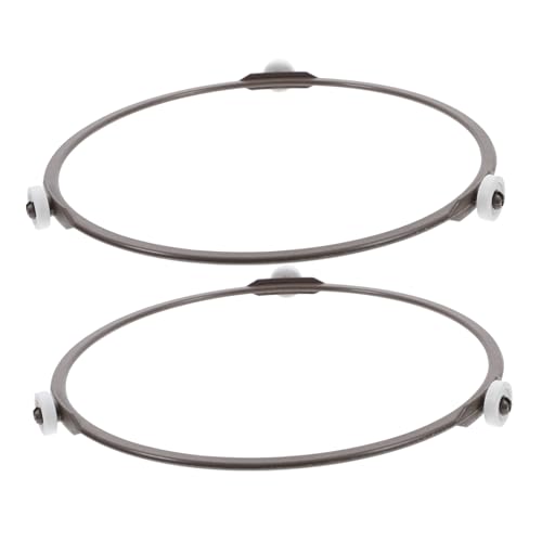 FELTECHELECTR 2pcs Microwave Oven Rack Turntable Holder Plastic for Wheels Base Plate Bracket for Rotating Tray Efficient Microwave Accessory