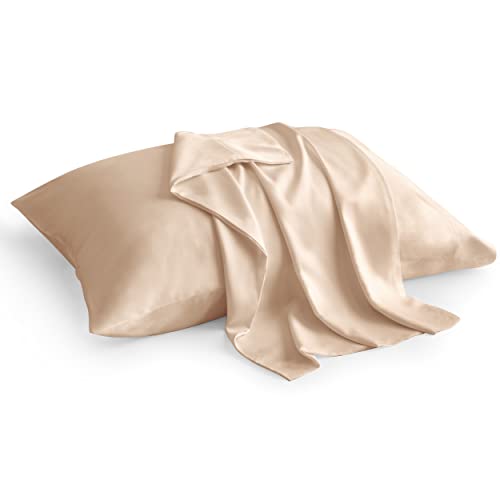 Image of BEDELITE King Pillow Cases Set of 2, Rayon Derived from Bamboo, Taupe | Cooling and Breathable Pillow Cover for Hot Sleepers & Night Sweats, Silky Soft Cozy, Envelope Closure, 20x36 Inches