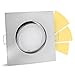 Produktbild linovum® fourSTEP Einbaustrahler LED schwenkbar dimmbar ohne Dimmer - LED GU10 5W warmweiß 230V - Einbauleuchte eckig gebürstet