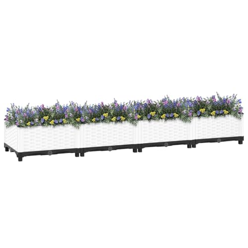 Lit surélevé polypropylène 160x40x23cm aspect rotin noir