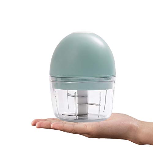 Mini Chopper Food Processor Small Cordless Electric Chopper for Garlic/Onion/Meat/Pepper/Chilli/Carrots/Seasoning/Stuffing/Vegetable/Baby Food Maker Blender Mincer Grinder Slicer Crusher(blue)