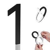 5 Inch House Numbers, Self-adhesive House Number Acrylic Modern House Numbers for Outside Black Mailbox Numbers Address Home Number for House Apartments Office Hotel Room Easy to Install (1)