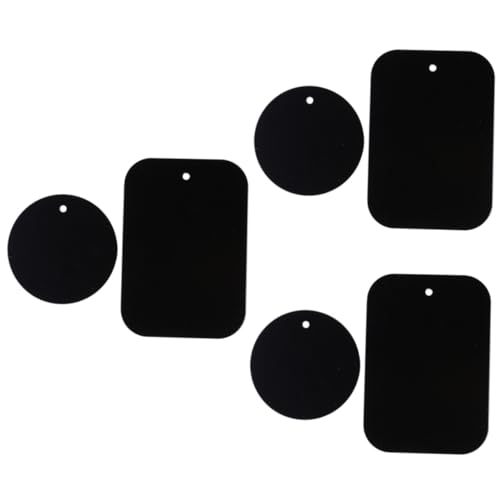 UPKOCH 12 Pcs Vehicle Metal Plate Round Metal Plate Car Holder for Mobile Phones Car Mount Holder for Cell Phone Anti Scratch Square Mount Metal Plate Smooshmellow Iron Sheets Magnet