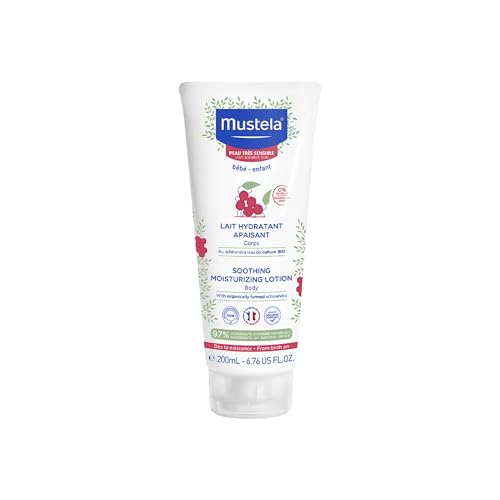 Mustela Latte Corpo Lenitivo al Perseose di Avocado BIO, Corpo, Neonati e Tutta la Famiglia - Idratazione Quotidiana Specifica per Pelle Ipersensibile, 97% Ingredienti di Origine Naturale (200ml)