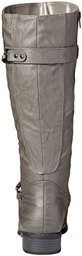 Brinley Co Regular And Wide-Calf Womens Buckle Accent Tall Boot Grey 10 #TOP2