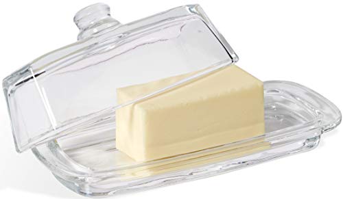 Bezrat Lead-Free Crystal Covered Modern French Butter Dish With Handle And Lid #TOP2