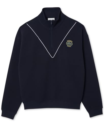 Lacoste Men's Loose Fit High Neck Half Zip Sweatshirt