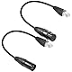 GELRHONR 3pin XLR auf RJ45 Stecker Adapterkabel, XLR Buchse auf RJ45 Netzwerkstecker Verlängerungskabel Verwenden Sie Cat5 Ethernet für DMX-CON Controller Series-1,1Ft