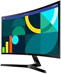 Samsung Moniteur Courbé Noir 24 po FHD avec Taux de Rafraîchissement de 100 Hz, Mode Jeu, Mode Économie d'Œil - (LS24D368GANXZA) [Version Canada]