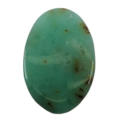 Chrysoprase naturelle d'exception, cabochon de collection 45x28x5mm