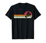 Badminton Shuttlecock Sunset Distressed T-Shirt