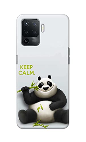 Image of PRINTFIDAA� Printed Hard Back Cover Case for Oppo A94 Back Cover (Cartoon Panda) -2808