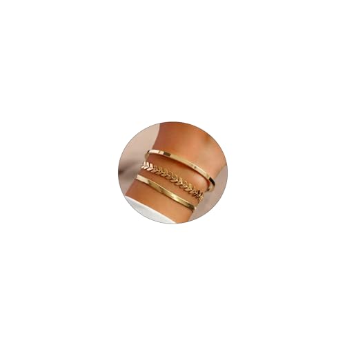 Bracelets à chaîne en or pour femmes ensemble minimaliste trombone