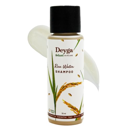 Deyga Rice Water Shampoo (30 Ml) | Controls Frizz | Deep Cleanses Scalp | Free from Paraben and Sulfate (30ml)