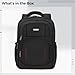 Texvora Travel Backpack with Adjustable Straps, Black Oxford Fabric with Large Capacity, Breathable Back Panel