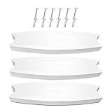 Scaletta per piscina, 3 pezzi, parti di ricambio con pedali antiscivolo a pois per piscine fuori terra e interrate, gradini in plastica ABS resistente, bianco