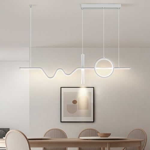 Longe table de table aliminim pendentif LED 100 cm avec suspension ajustée moderne