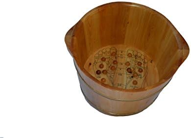 Cedar Wood Foot Soak Tub with Built-in Acupoints