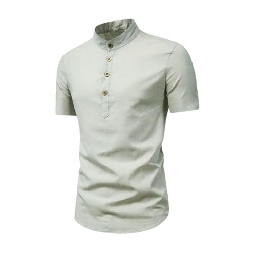 Haut manches courtes homme col montant fini les t-shirts sans forme