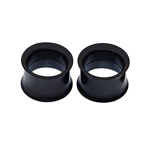 Beydodo Écarteur 14mm, Tunnel Oreille en Acier Chirurgical 2 Pièces Tunnels de Chair Cerceau Noir Cover