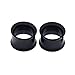 Tunnel Männer, Herren Tunnel Plug 1 Paare(2 Stück) 00G(10mm) Tunnels für Damen und Herren Schwarz Edelstahl Schwarzes Reifendesign Abschluss