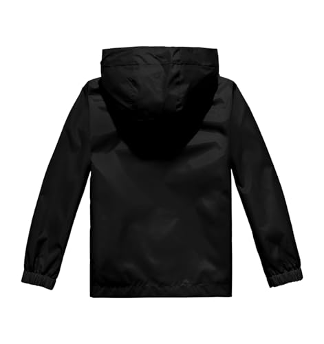 Image of Boys Girls Rain Jackets Lightweight Waterproof Hooded Raincoat Lined Windbreakers for Kids
