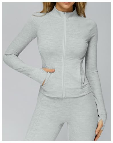 Chaqueta de yoga para mujer que evita el sudor frío con secado rápido y bolsillos 4