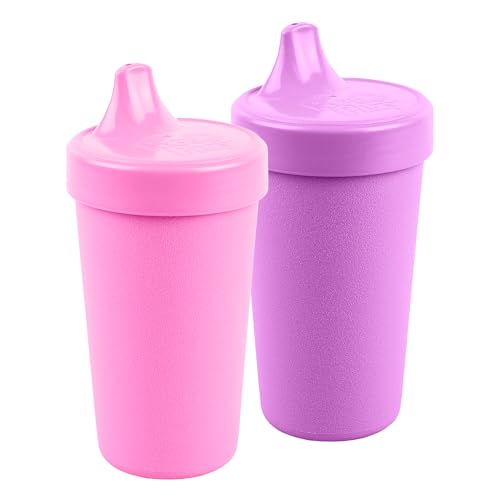Re-Play Made in USA 2 Pack Sippy Cups for Toddlers, 10 Oz. - Reusable Spill Proof Cups for Kids, Dishwasher/Microwave Safe - Hard Spout Sippy Cups for Toddlers 3.13