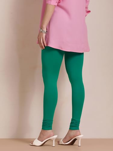 Image of TWIN BIRDS Tailored Cut and Classic Fit Super Stretchable Elastane Fabric Churidar Leggings for Women