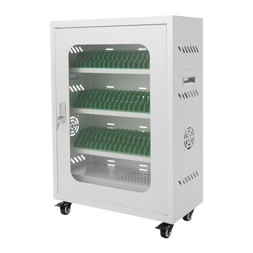 Image of 50 Device Cell Phone Charging Station, Rechargeable Cellphone Locker Storage Charging Station, Mobile Charging Cabinet for Cell Phone, USB Cell Phone Charging Cart with Lock