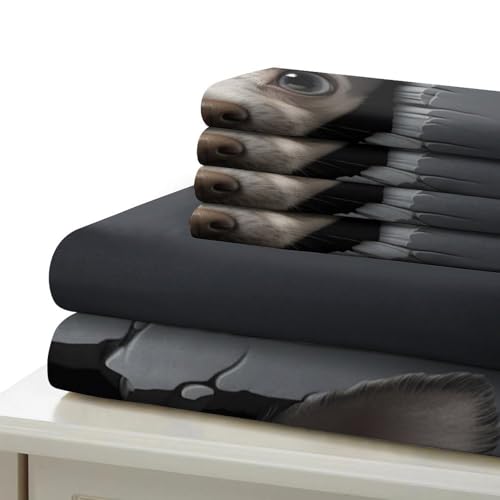 Housse de couette imprimé 3D ultra douce et finitions haut de gamme pour grand lit