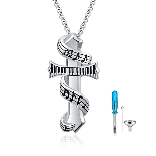 PELOVNY Urn Necklaces for Ashes of Loved Ones 925 Sterling Silver Heart Locket Urn Necklace Cremation Keepsake Memorial Jewelry Gifts for Women Men