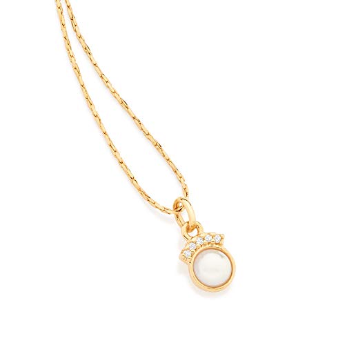 Colar Rommanel Banhado Ouro Pingente Com Pérola E Zircônias 42 Cm