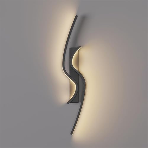 Applique murale LED linéaire avec 3 modes de couleur et abat-jour en acrylique pour le salon