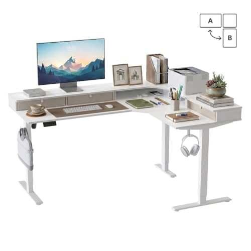 FEZIBO L Shaped Electric Standing Desk