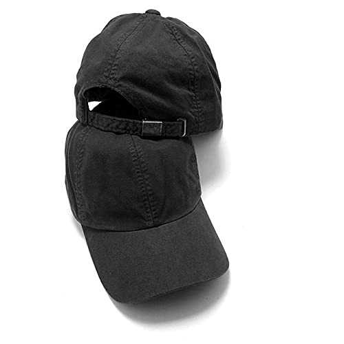 Boné Liso Masculino Feminino Unissex Sarja Aba curvada Com Regulagem De Tamanho Cor: Preto