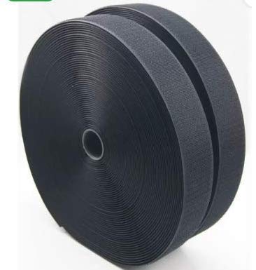 Zenith Hook & Loop Fastener Tape - 4 Meter, 1 Inch (24 mm) Width, Pack of 4 Meters, Color - Black (Haberdashery).