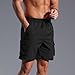 Sinzelimin Men's Bermuda Shorts 2025 Fashion Solid Color Slim Fit 5'' Cargo Pants Summer Beach Casual Comfy Short Sweatpant Style002 Black X-Large