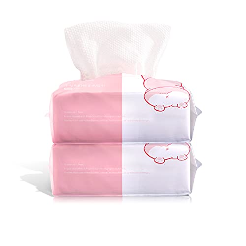 UVM Toallitas desechables para la cara, de tejido de algodón para la cara seca, sin perfume y ultra suave para lavar la cara, quitar maquillaje 20 x 20 cm (120 unidades) (patrón de perla)