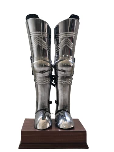 NauticalMart Halloween Leg Guards Gothic Steel Legs 1460-1500 Armor, Upper Leg- Knees and Greaves, Sabaton