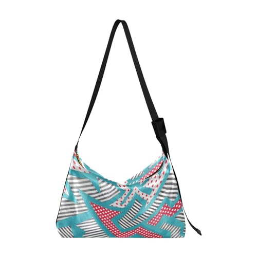 Bolso lateral cruzado para niños, impermeable, para hombre, bandolera, deportivo, geométrico, puntos grunge, Varios colores, 1 size