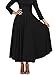 Lovezesent Women's High Waist A-Line Pleated Midi Skirt Dresses
