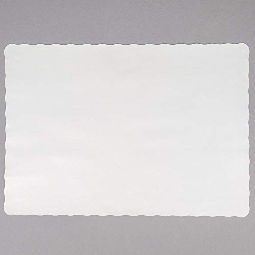 Off-White Colored Paper Placemat with Scalloped Edge - 1000/Case Size: 10" x 14" by Guffman by Guffman - Used condition - US$38.53