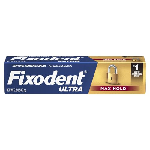 Fixodent Ultra Max Hold Adhesivo dental, 2,2 oz (Pack de 7)